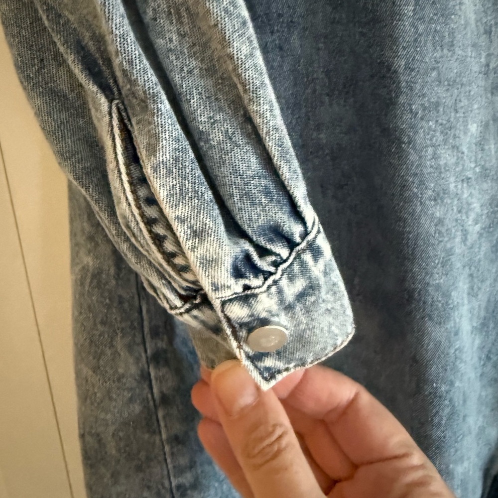 Denim Ruffle Dress - Picture 5 of 7
